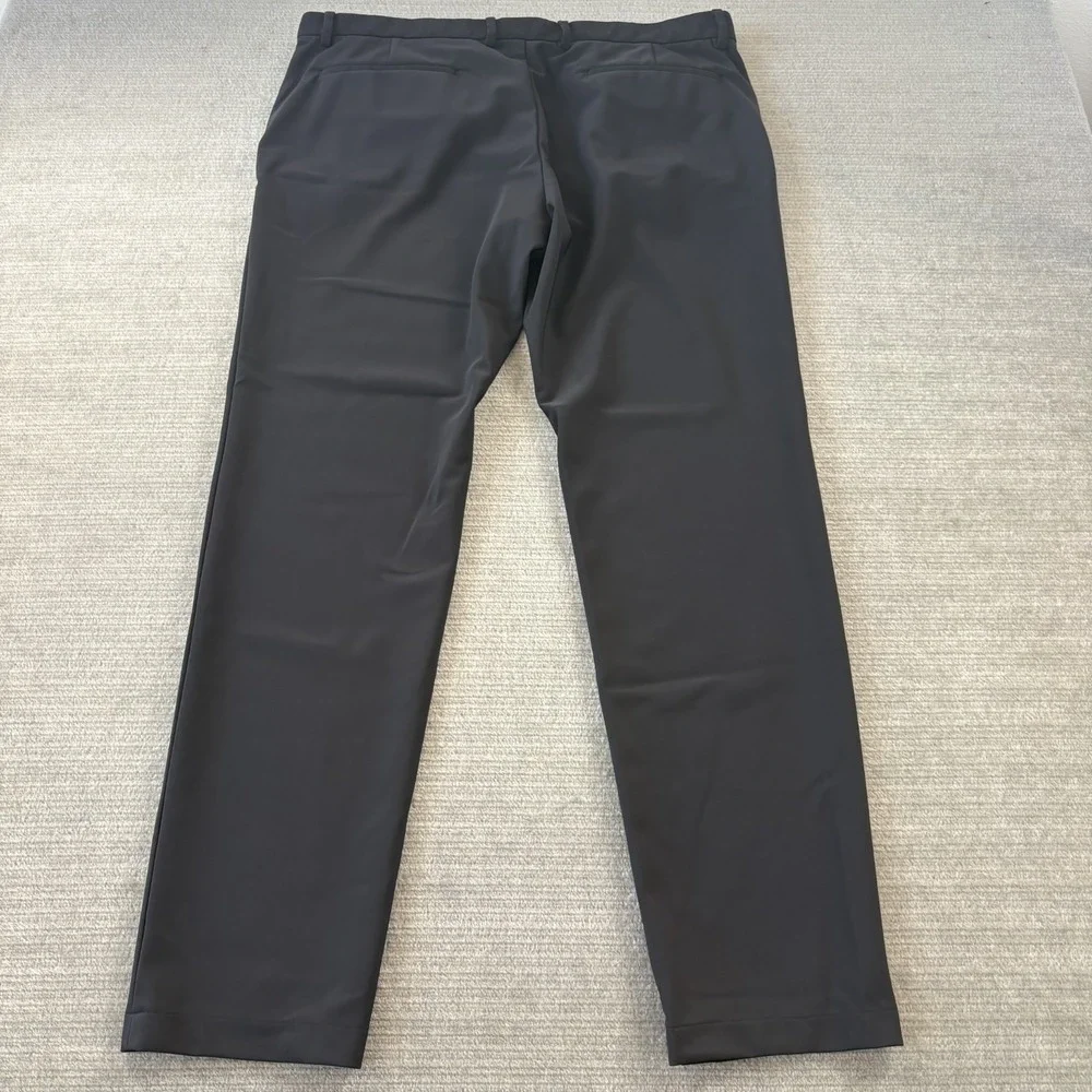 Theory Zaine SW Precision Pants Mens 38x31 Black Slim Fit Tech Stretch Trousers